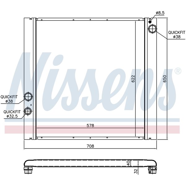 Nissen Nissens Radiator, 64327 64327